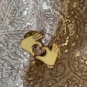 Hands into Heart Enamel Pin